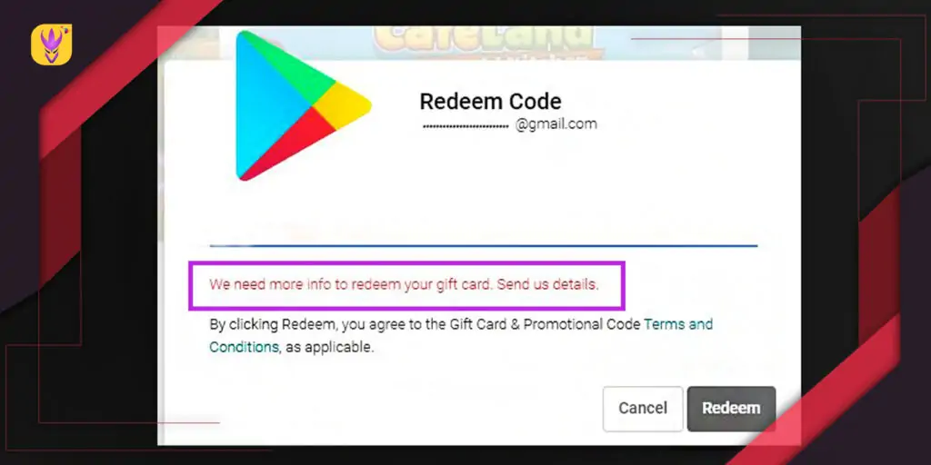 رفع خطاهای گیفت کارت گوگل پلی