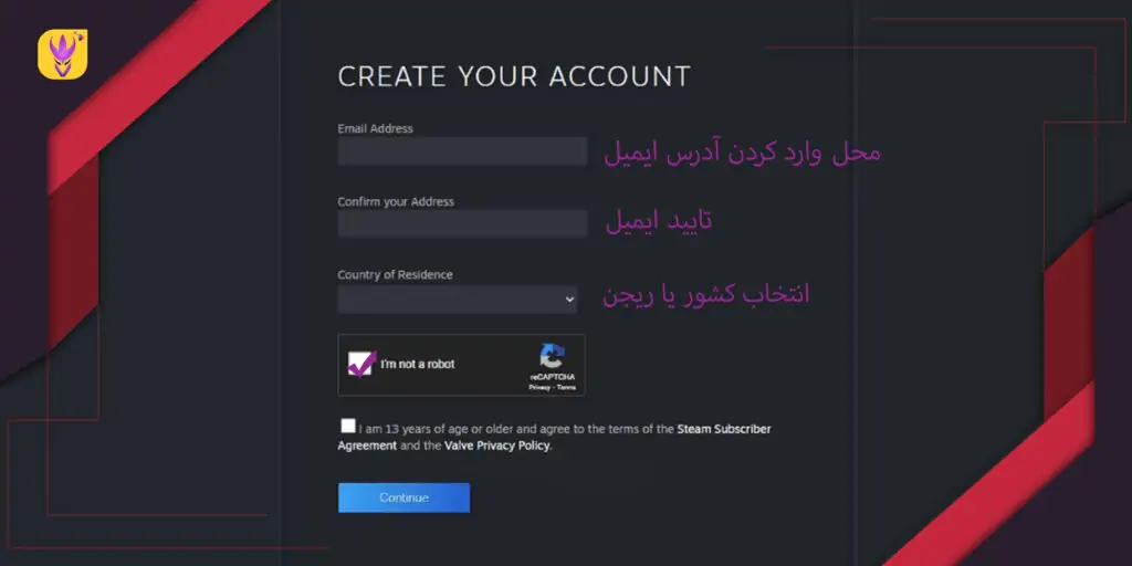 ساخت اکانت و خرید بازی های استیم